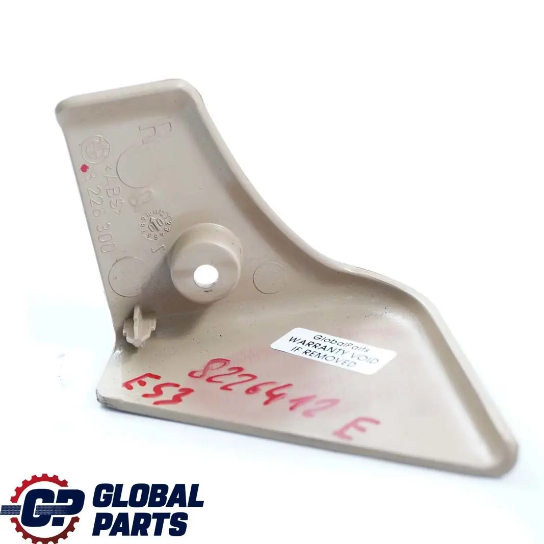 Apertura Interno Destro Frontale Beige Chiaro per BMW X5 E53 con numero di parte 8226300 BMW X5 E53 Apertura Interno Destro Frontale Beige Chiaro - SKU 8226412 - Numero di parte 8226300