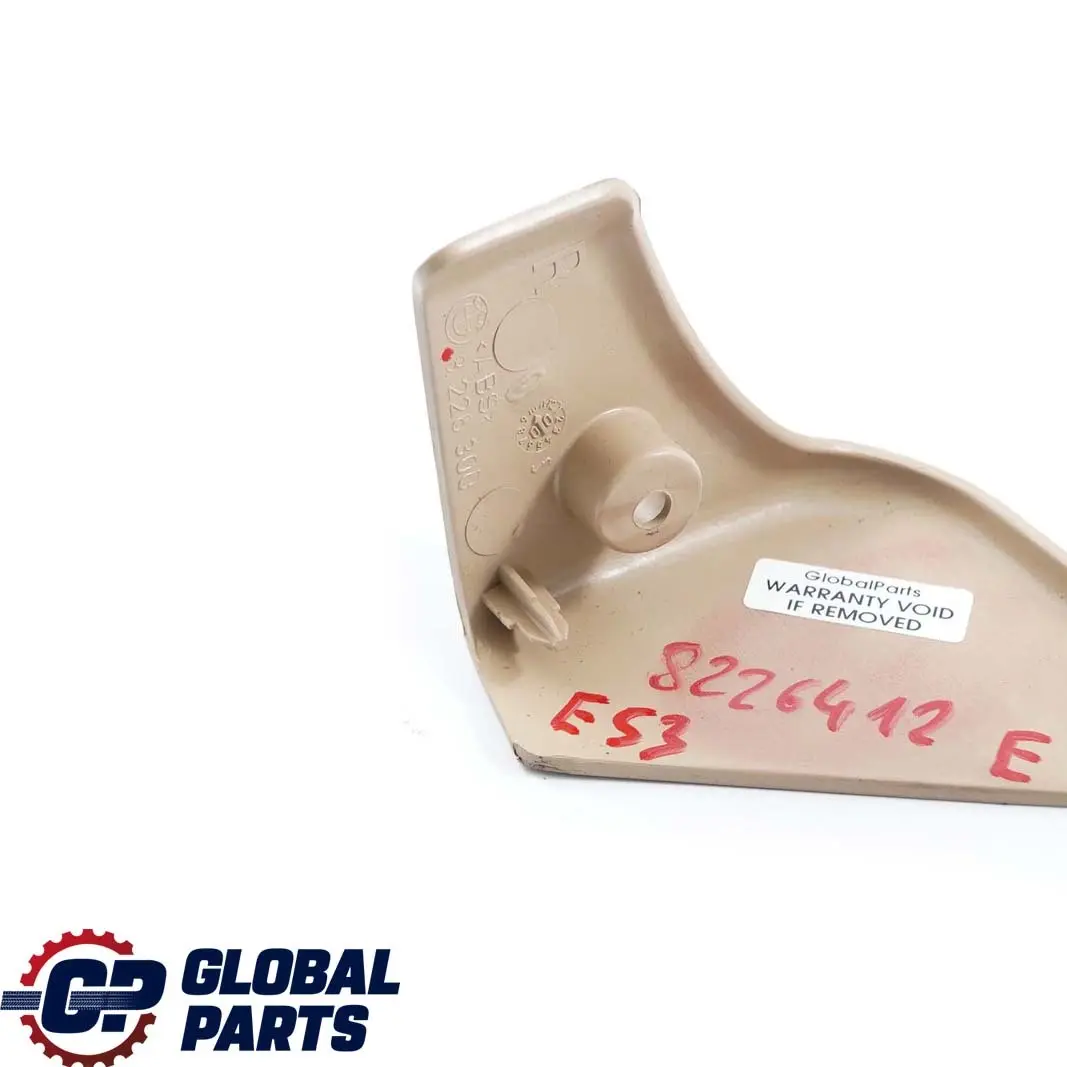 Front Right O/S Seat Inner Cover Trim Hellbeige Beige to BMW X5 Series E53 with Part number 8226300 BMW X5 Series E53 Front Right O/S Seat Inner Cover Trim Hellbeige Beige - SKU 8226412 - Part number 8226300