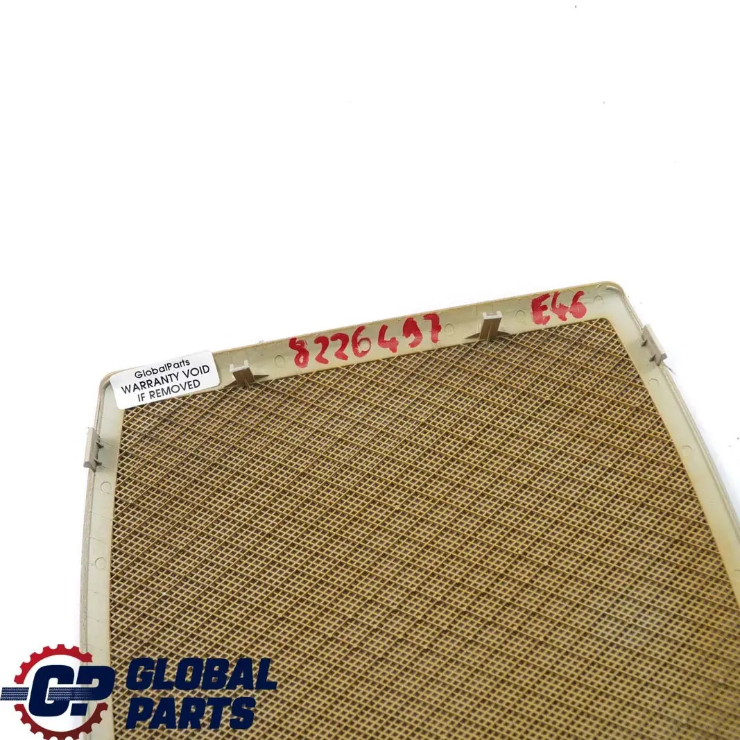 Blende Lautsprecher Hintere Ablage Hell Biege für BMW 3 er E46 Limousine mit Teilenummer 8226497 BMW 3 er E46 Limousine Blende Lautsprecher Hintere Ablage Hell Biege - SKU 8226497 - Teilenummer 8226497