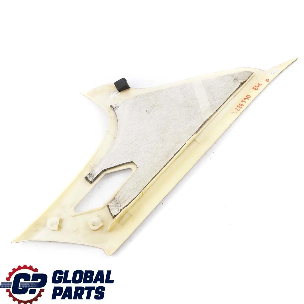 BMW 3 E46 Saloon Trim Cover Panel C-Pillar Rear Right O/S Light Beige - SKU 8226590 - Part number 8222346
