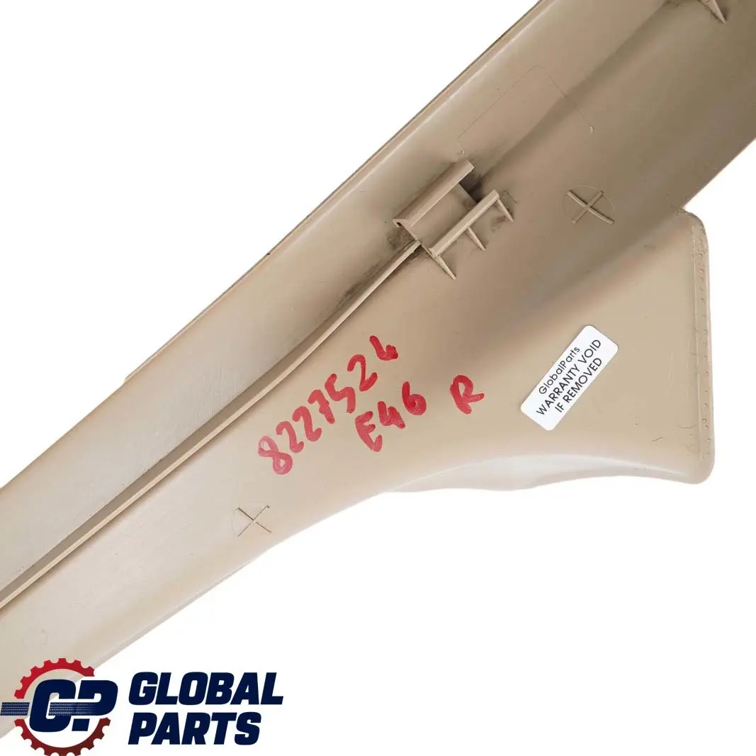 BMW 3 E46 Cover Strip Entrance Rear Right O/S Inner Trim Light Beige - SKU 8227524 - Part number 8193792