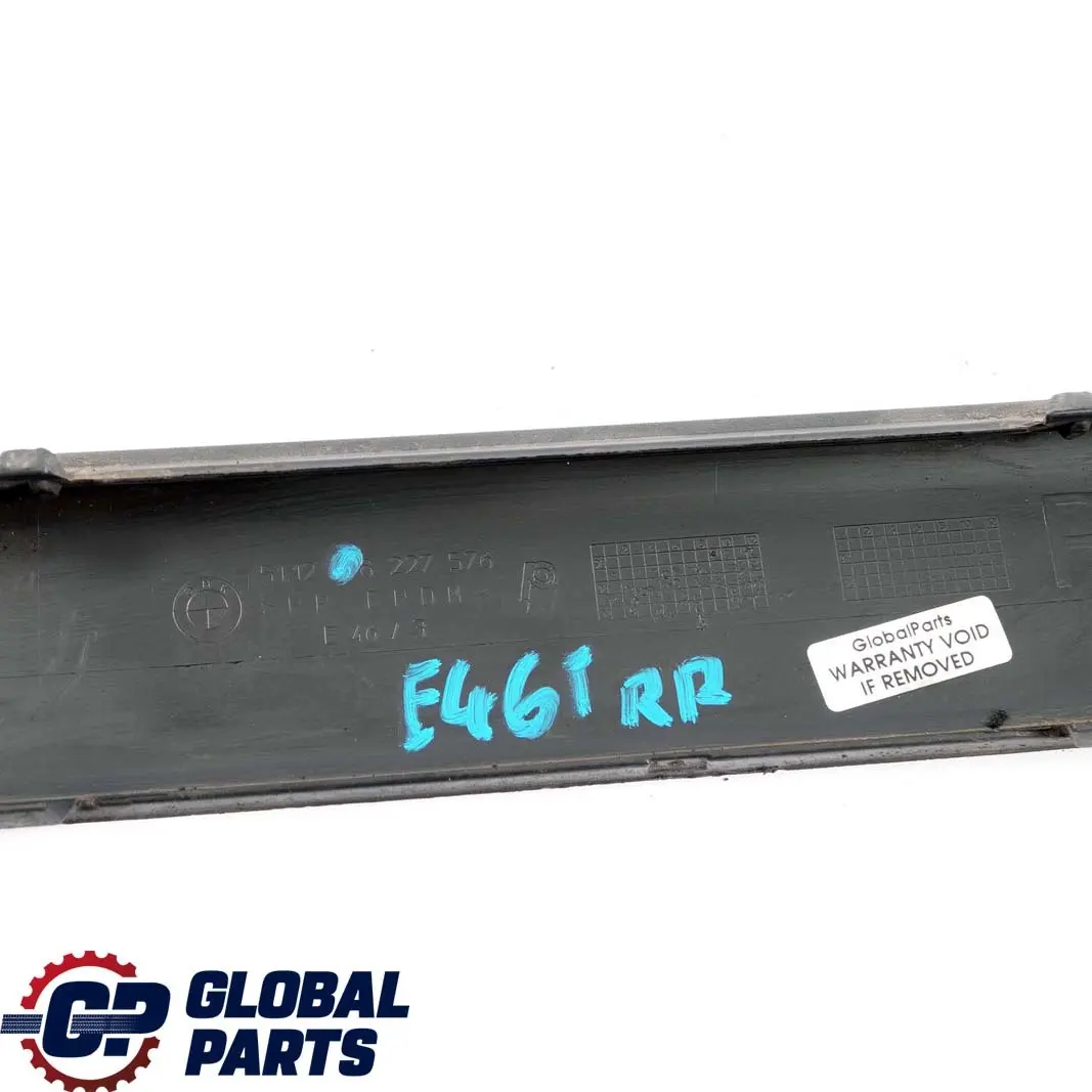 BMW E46 Touring Kombi Stossleiste Stossfänger Hinten Rechts Schwarz - SKU 8227576 - Teilenummer 8227576