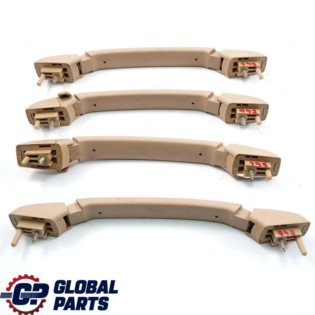 BMW E46 Roof Grab Handle ITS Headlining Front Rear Left Right N/O/S Set Beige - SKU 8231329-1 - Part number 8231329