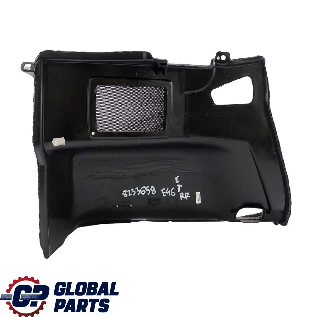 Tapicerka Boczek Bagażnika Prawa do BMW E46 Kombi o numerze 8233658 BMW E46 Kombi Tapicerka Boczek Bagażnika Prawa - SKU 8233658 - Numer Części 8233658