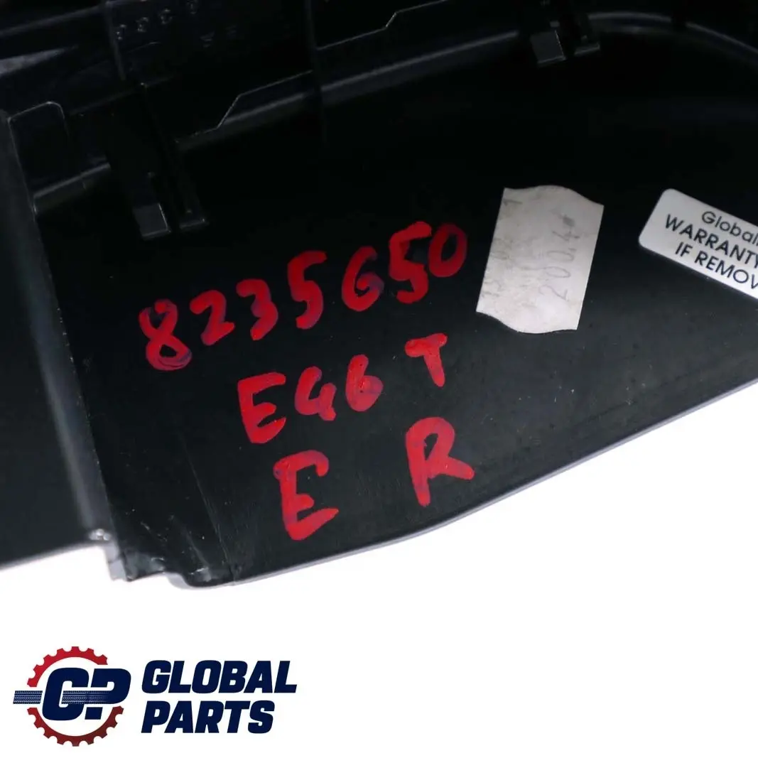 Recubrimiento Cinturón Seguridad Trasero Derecho Negro 8208368 para BMW E46 Touring con número de pieza 8235650 BMW E46 Touring Recubrimiento Cinturón Seguridad Trasero Derecho Negro 8208368 - SKU 8235650 - Número de pieza 8235650