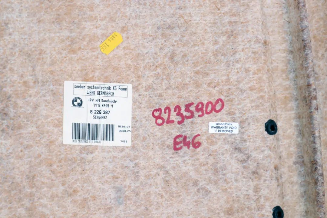 Panel Seat With Net Bag Schwarz Black 8226387 to BMW 3 Series E46 Rear with Part number 7139506 BMW 3 Series E46 Rear Panel Seat With Net Bag Schwarz Black 8226387 - SKU 8235900 - Part number 7139506