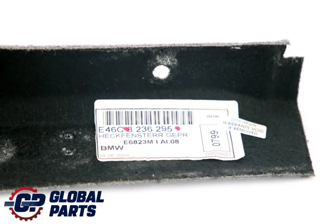 Panneau garniture coffre inférieur pour BMW E46 Cabrio Cabriolet à propos du numéro de pièce 8236295 BMW E46 Cabrio Cabriolet Panneau garniture coffre inférieur - SKU 8236295 - Numéro de pièce 8236295