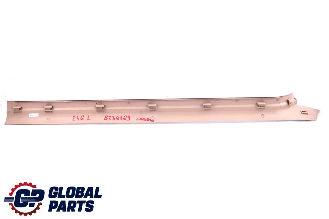 Front Left Entrance Cover Trim Strip N/S Hellbeige to BMW 3 Series E46 with Part number 8239969 BMW 3 Series E46 Front Left Entrance Cover Trim Strip N/S Hellbeige - SKU 8239969 - Part number 8239969