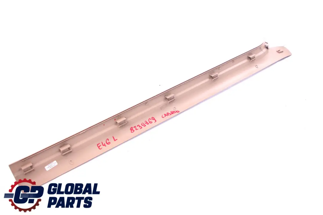 Front Left Entrance Cover Trim Strip N/S Hellbeige to BMW 3 Series E46 with Part number 8239969 BMW 3 Series E46 Front Left Entrance Cover Trim Strip N/S Hellbeige - SKU 8239969 - Part number 8239969