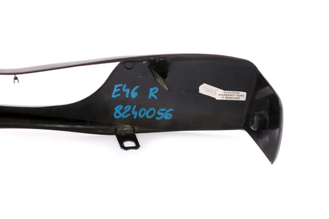 Front Seat Trim Covering Outer Right O/S Black 8099274 8099266 to BMW 3 Series E46 with Part number 8240056 BMW 3 Series E46 Front Seat Trim Covering Outer Right O/S Black 8099274 8099266 - SKU 8240056 - Part number 8240056