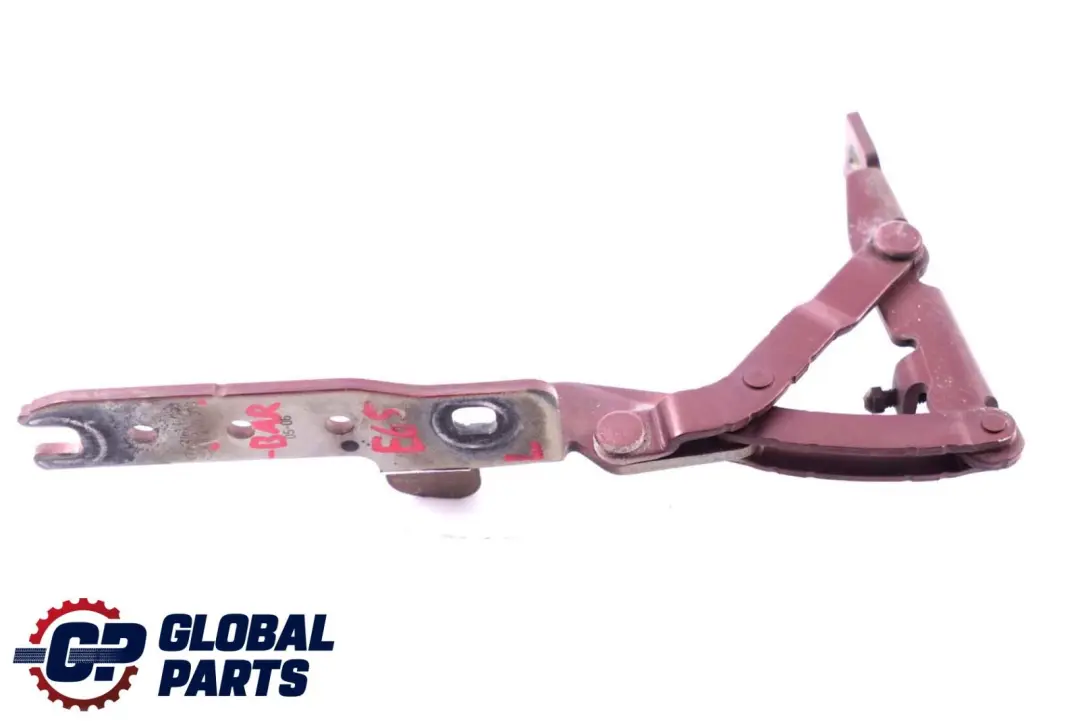 Left N/S Engine Hood Hinge Barberarot Barbera Red A39 to BMW 7 Series E65 E66 E67 with Part number 7210671 BMW 7 Series E65 E66 E67 Left N/S Engine Hood Hinge Barberarot Barbera Red A39 - SKU 8240333-BAR - Part number 7210671