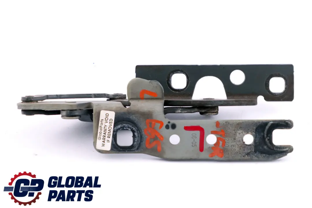 BMW E65 E66 E67 Left N/S Engine Hood Hinge Titangrau II Metallic - A36 - SKU 8240333-TGR - Part number 8240333