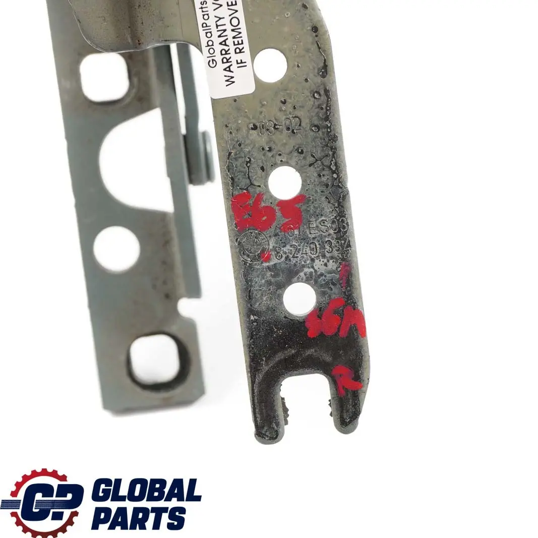 Charniere Rabat Droite Vert Ardoise Metallique 449 pour BMW E65 à propos du numéro de pièce 8240334 BMW E65 Charniere Rabat Droite Vert Ardoise Metallique 449 - SKU 8240334-SGM - Numéro de pièce 8240334