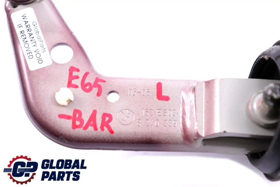 BMW E65 E66 Rear Trunk Lid Hinge Left N/S Barberarot Barbera Red A39 - SKU 8240339-BAR - Part number 8240339