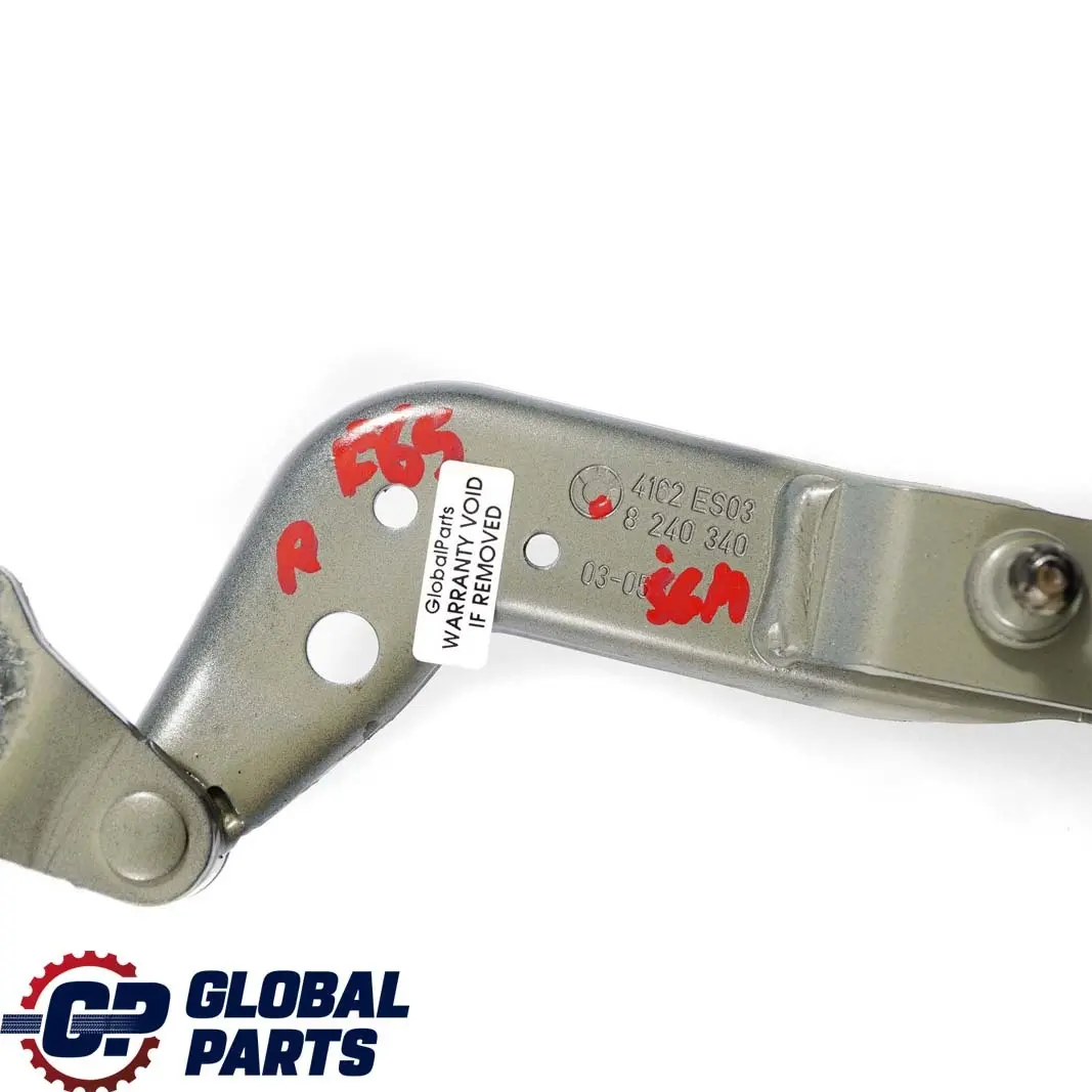 Right O/S Trunk Lid Hinge Schiefergruen Slate Green - 449 to BMW 7 Series E65 E66 with Part number 8240340 BMW 7 Series E65 E66 Right O/S Trunk Lid Hinge Schiefergruen Slate Green - 449 - SKU 8240340-SGM - Part number 8240340