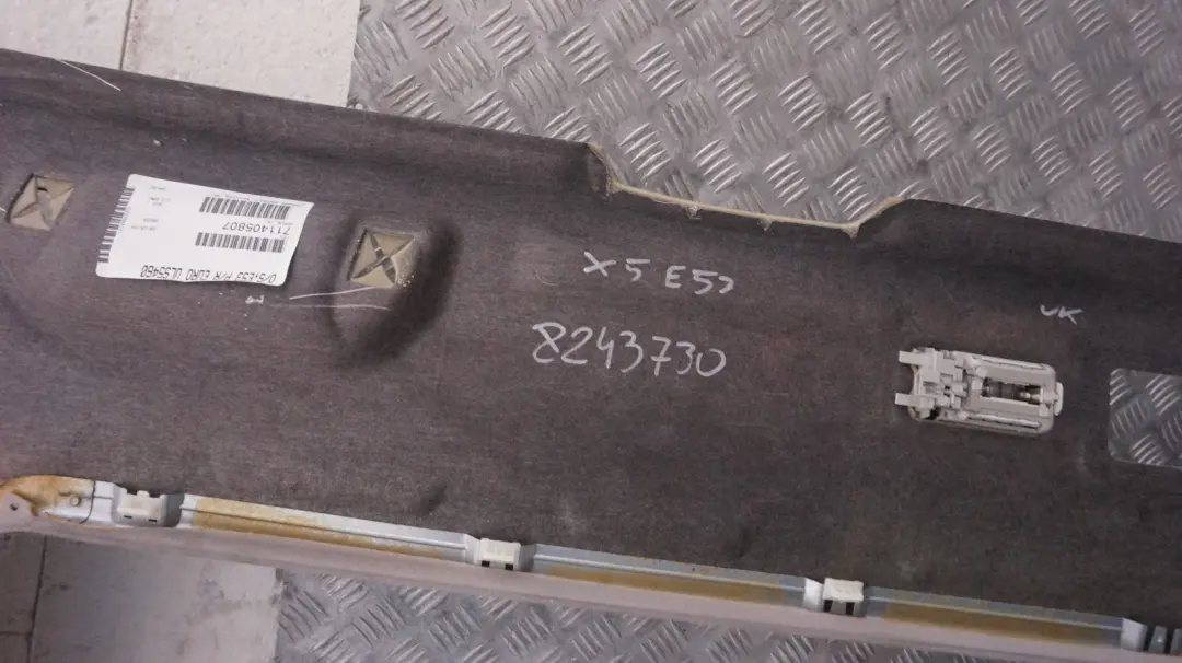 Genuine BMW X5 Series E53 Panorama Headlining Moulded Roof Lining Hellgrau Grey to with Part number 7068293 Genuine BMW X5 Series E53 Panorama Headlining Moulded Roof Lining Hellgrau Grey - SKU 8243730 - Part number 7068293