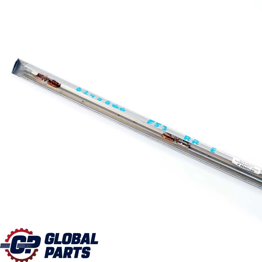 Finisher Side Window Rear Right O/S Strip Trim Titan to BMW X5 Series E53 with Part number 8245866 BMW X5 Series E53 Finisher Side Window Rear Right O/S Strip Trim Titan - SKU 8245866 - Part number 8245866