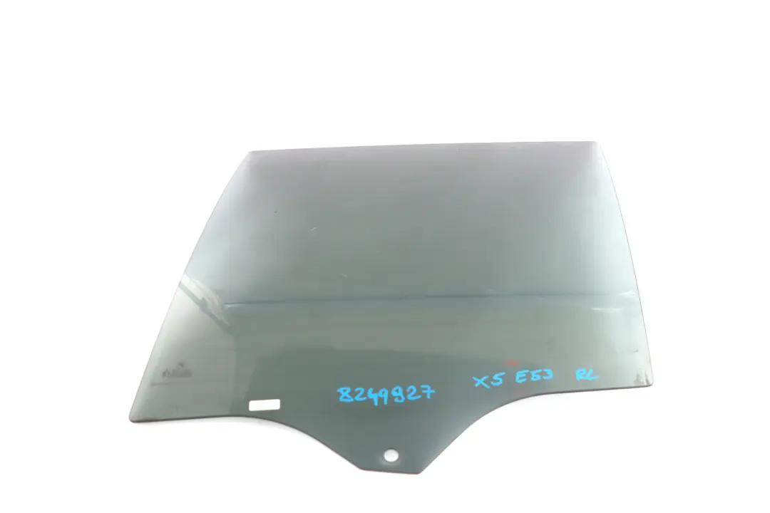 BMW X5 E53 Vitre Latérale De Porte Arrière Gauche Noire AS3 - SKU 8249927 - Numéro de pièce 8249927