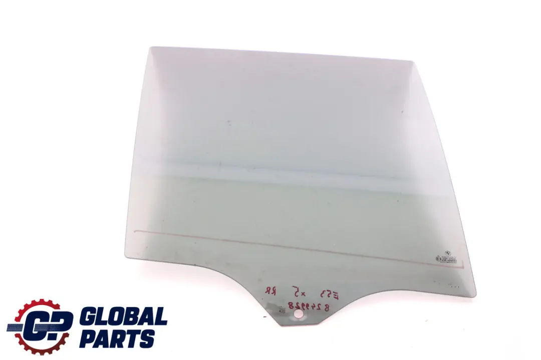 Right Door Side Window AS3 Black O/S to BMW X5 E53 Rear with Part number 8249928 BMW X5 E53 Rear Right Door Side Window AS3 Black O/S - SKU 8249928 - Part number 8249928