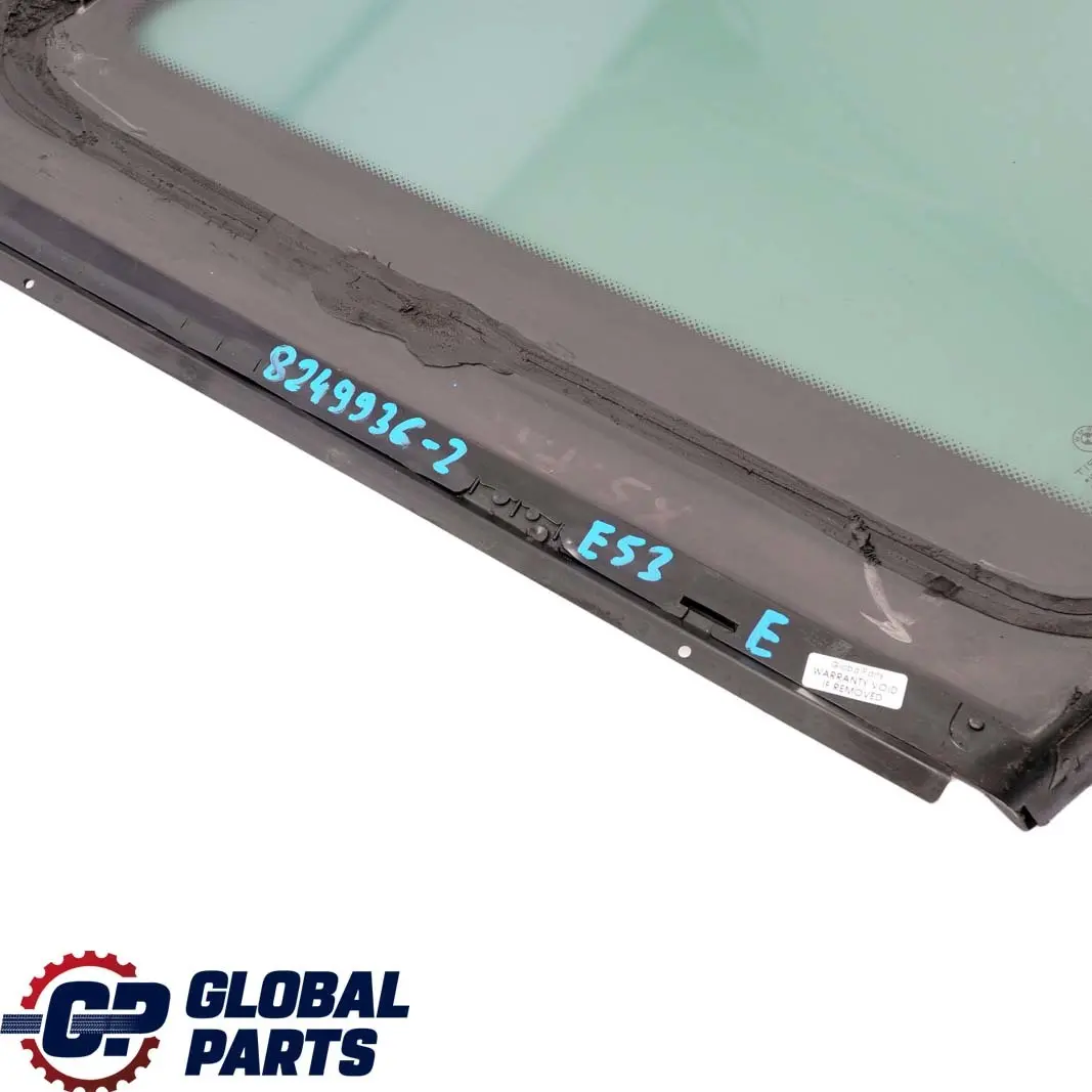 BMW X5 E53 2 Rear Right O/S Side Black Fixed Window Glass AS3 - SKU 8249936-2 - Part number 8249936