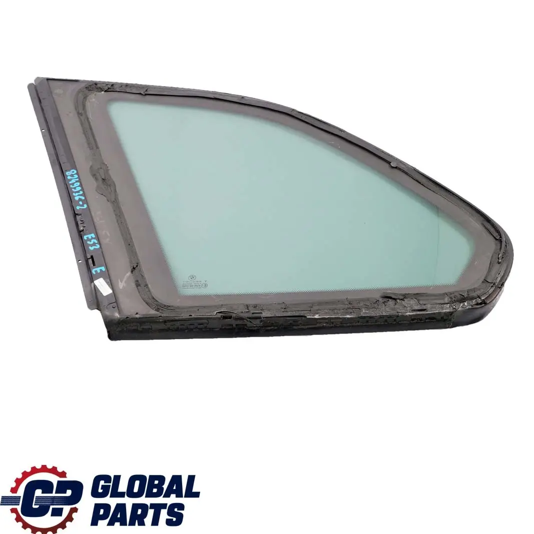 BMW X5 E53 2 Finestrino Nero Destra Posteriore con Guarnizione AS3 - SKU 8249936-2 - Numero di parte 8249936