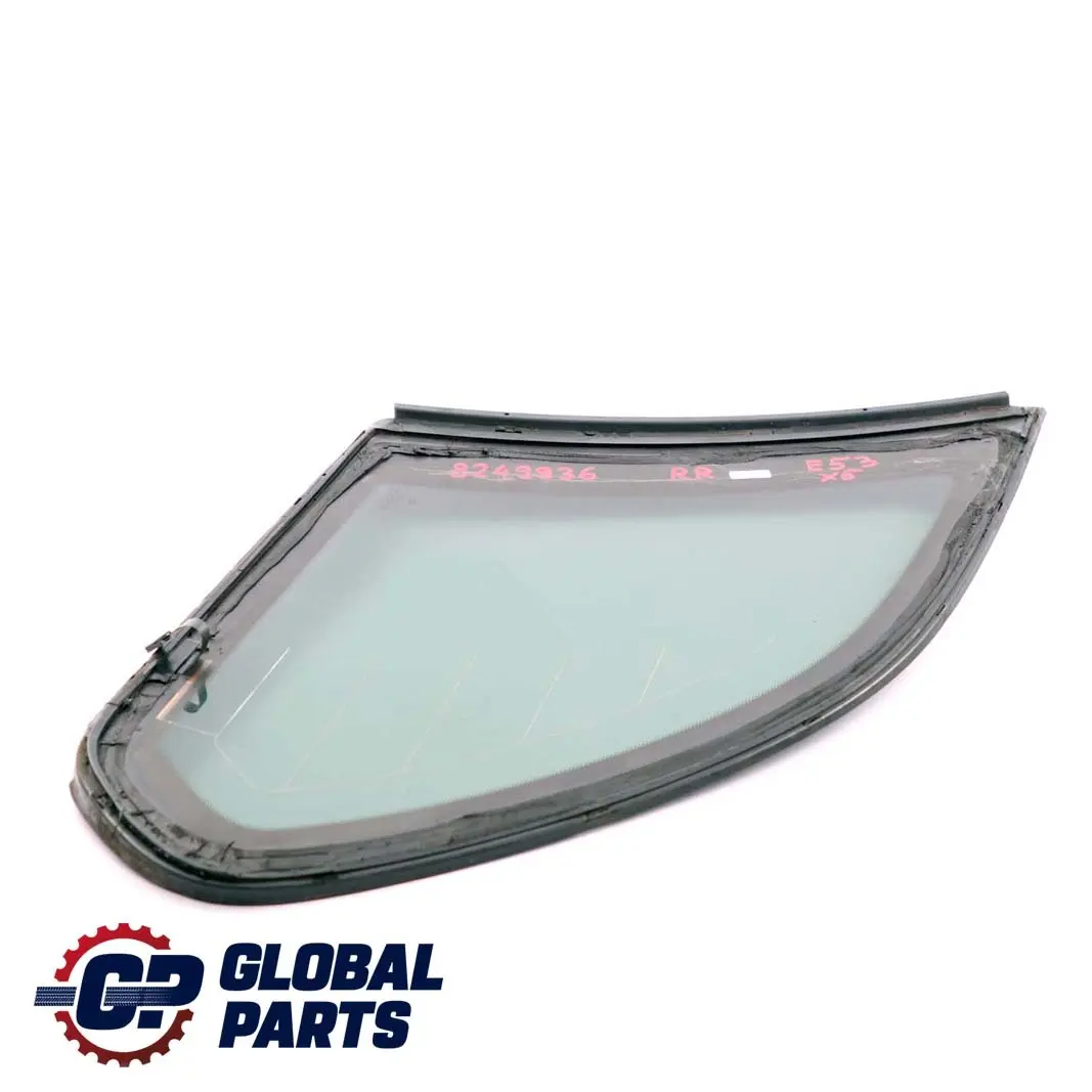 Finestrino Nero Destra Posteriore con Guarnizione AS3 per BMW X5 E53 con numero di parte 8249936 BMW X5 E53 Finestrino Nero Destra Posteriore con Guarnizione AS3 - SKU 8249936 - Numero di parte 8249936