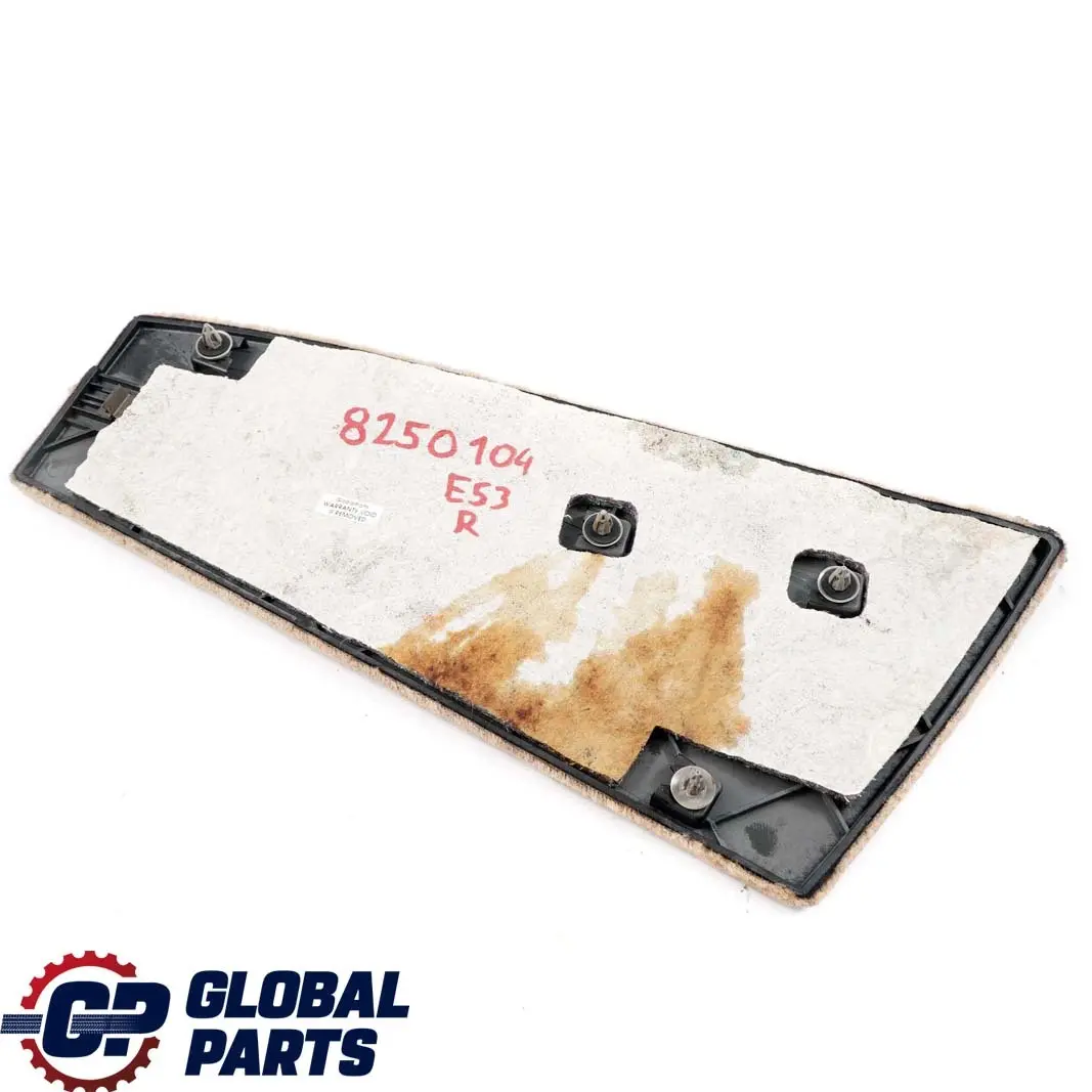 Mittenkonsole Parte Inferiore Posteriore Destra Beige Chiaro per BMW X5 E53 con numero di parte 8250104 BMW X5 E53 Mittenkonsole Parte Inferiore Posteriore Destra Beige Chiaro - SKU 8250104 - Numero di parte 8250104