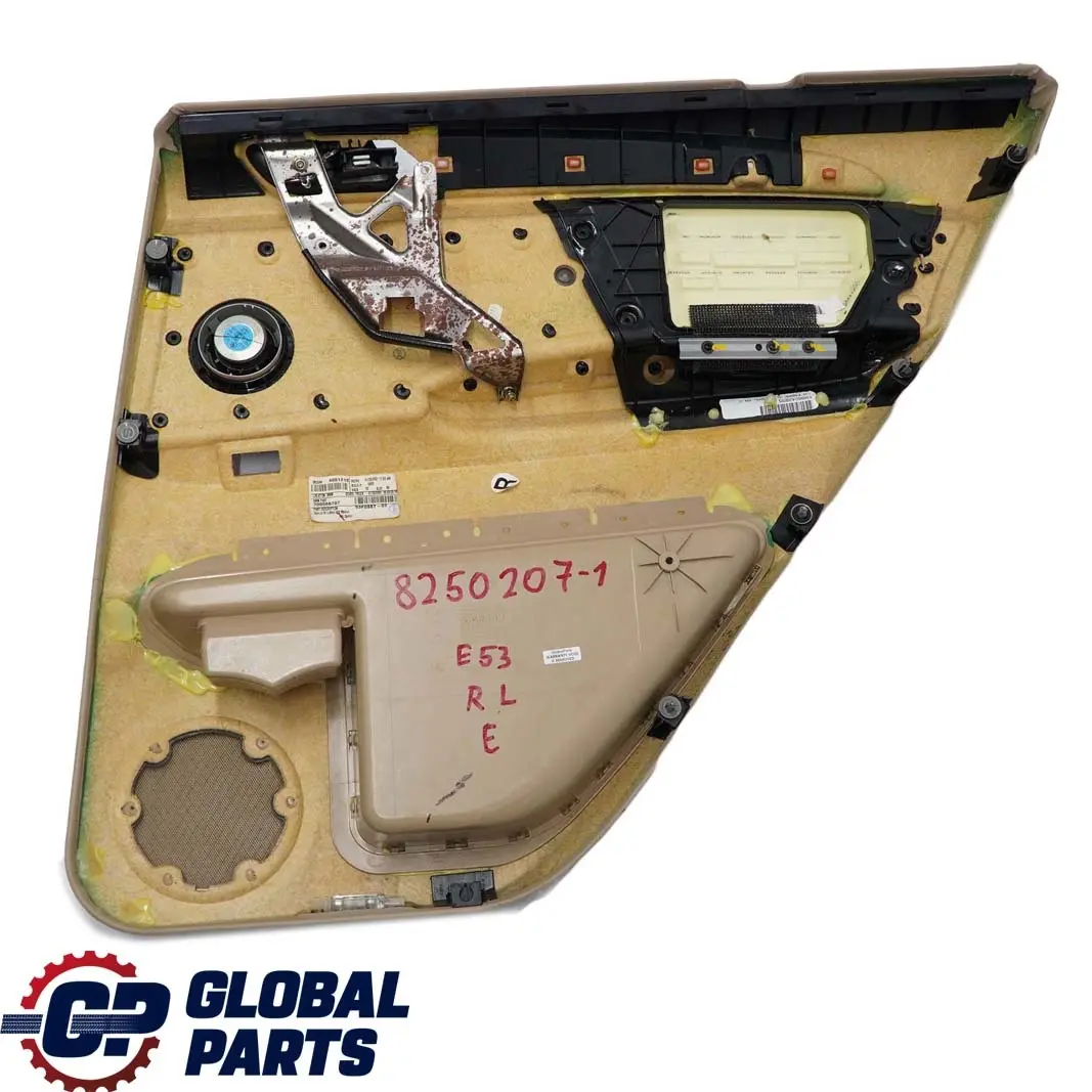 Reihe E53 Türverkleidung Hinten Links Montana Hellbeige Beige für BMW X5 mit Teilenummer 8250207 BMW X5 Reihe E53 Türverkleidung Hinten Links Montana Hellbeige Beige - SKU 8250207-1 - Teilenummer 8250207