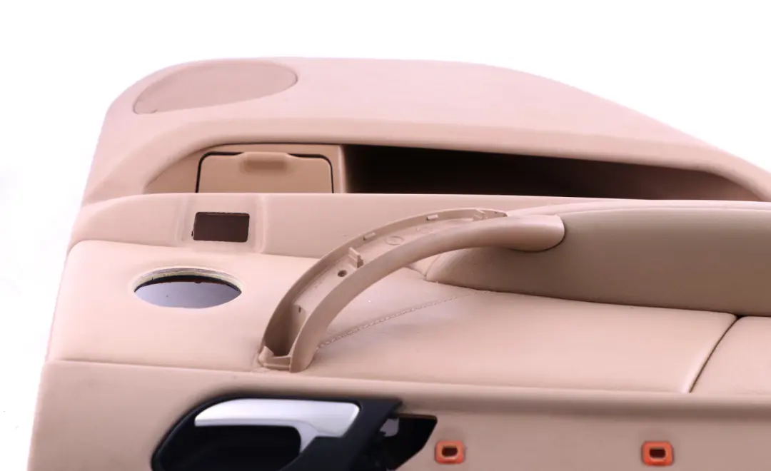 Left N/S Door Card Trim Panel Leather Beige Roller Blind to BMW X5 Series E53 Rear with Part number 8250209 BMW X5 Series E53 Rear Left N/S Door Card Trim Panel Leather Beige Roller Blind - SKU 8250209 - Part number 8250209