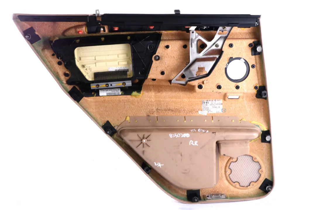 Right O/S Door Card Trim Panel Leather Beige Roller Blin to BMW X5 Series E53 Rear with Part number 8250210 BMW X5 Series E53 Rear Right O/S Door Card Trim Panel Leather Beige Roller Blin - SKU 8250210 - Part number 8250210
