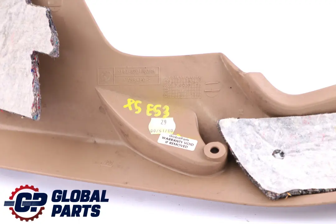 Trim Panel Column Rear Right Hellbeige 2 Beige 8204762 to BMW X5 Series E53 with Part number 8250226 BMW X5 Series E53 Trim Panel Column Rear Right Hellbeige 2 Beige 8204762 - SKU 8250226 - Part number 8250226