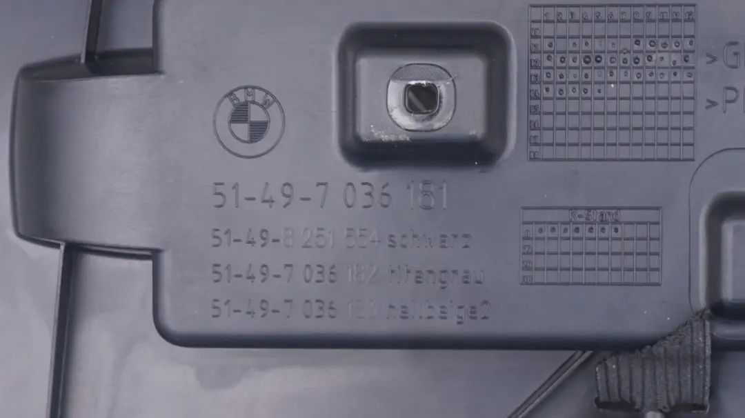 Trunk Lid Tailgate Lower Interior Trim Panel to BMW 3 Series E46 Compact Rear with Part number 8251554 BMW 3 Series E46 Compact Rear Trunk Lid Tailgate Lower Interior Trim Panel - SKU 8251554 - Part number 8251554