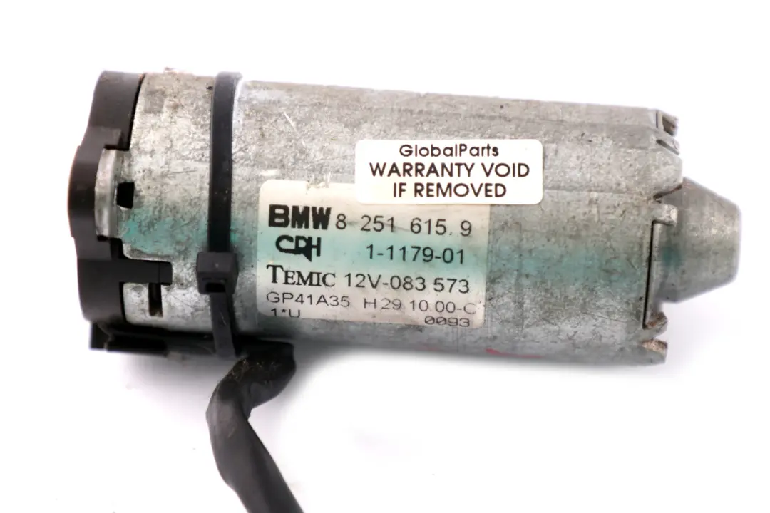 BMW X5 E53 Actuador Ajuste Respaldo Asiento Delantero Izquierdo - SKU 8251615 - Número de pieza 8251615