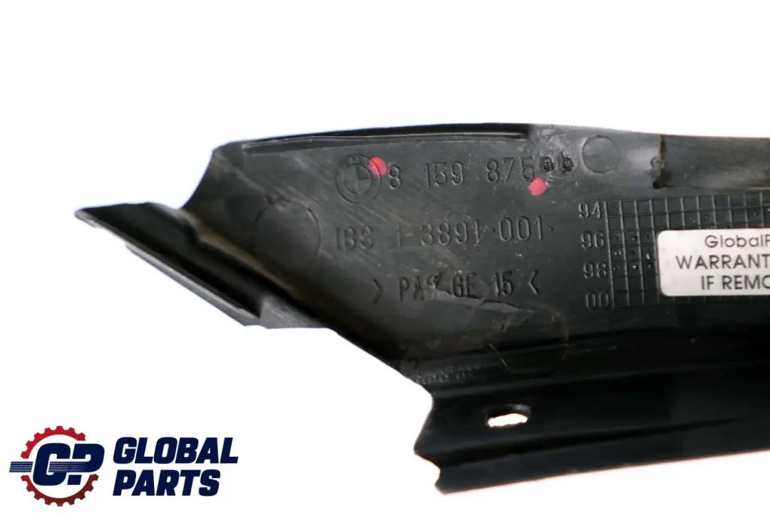 BMW E39 Hecktür Fensterrahmen Verkleidung Abdeckung Schwarz Links 8159875 - SKU 8252667 - Teilenummer 8252667
