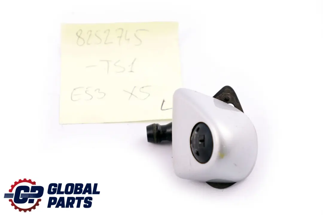 Head Lamp Cleaning Spray Nozzle Left N/S Titansilber Silver to BMW X5 Series E53 with Part number 8252745 BMW X5 Series E53 Head Lamp Cleaning Spray Nozzle Left N/S Titansilber Silver - SKU 8252745-TS1 - Part number 8252745