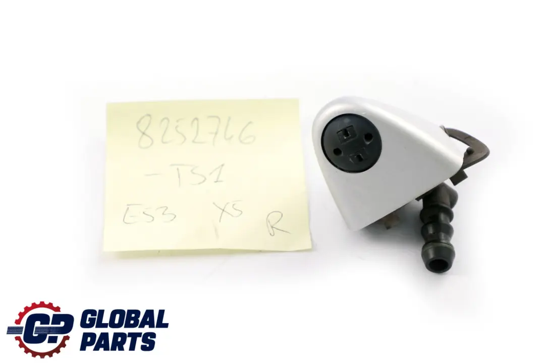 Head Lamp Cleaning Spray Nozzle Right O/S Titansilber Silver to BMW X5 Series E53 with Part number 8252746 BMW X5 Series E53 Head Lamp Cleaning Spray Nozzle Right O/S Titansilber Silver - SKU 8252746-TS1 - Part number 8252746