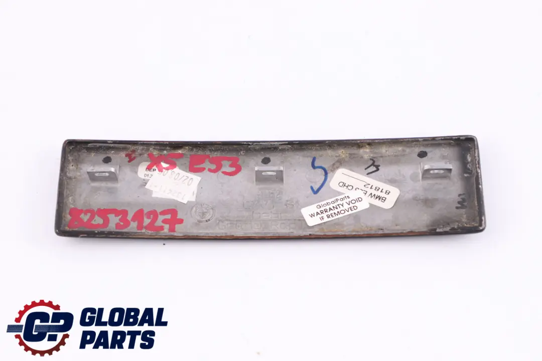 BMW X5 Series E53 Decor Strip Trim Cover Can Holder Rear Poplar Wood Dunkel - SKU 8253127 - Part number 8253127