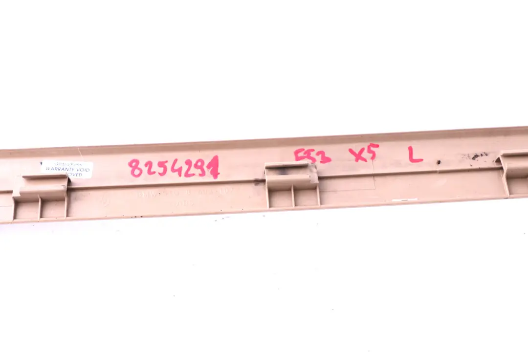 Plaque De Seuil Hellbeige Avant Gauche 8402107 pour BMW X5 E53 à propos du numéro de pièce 8254291 BMW X5 E53 Plaque De Seuil Hellbeige Avant Gauche 8402107 - SKU 8254291 - Numéro de pièce 8254291