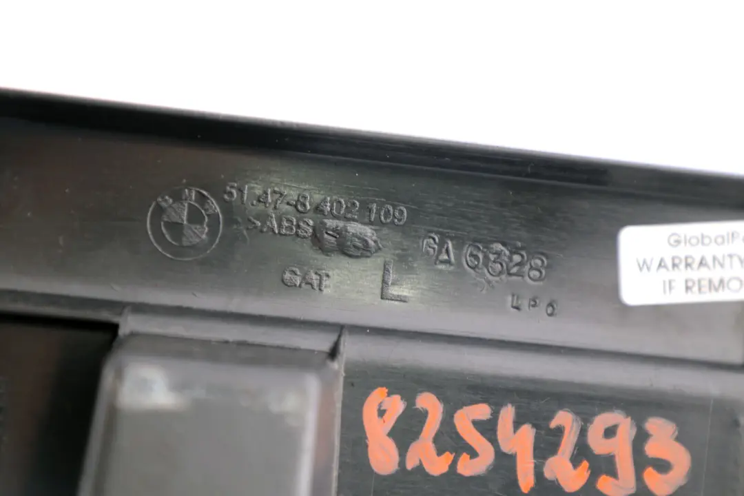 BMW X5 E53 Seuil De Porte Arrière Gauche Côté Conducteur Noir 8402109 - SKU 8254293 - Numéro de pièce 8254293