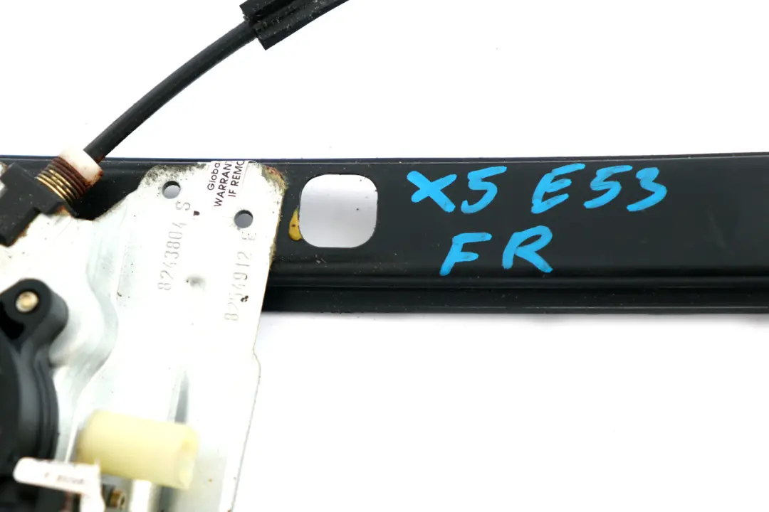 Puerta Delantera Derecha Elevalunas Regulador Motor para BMW E53 con número de pieza 8254912 BMW E53 Puerta Delantera Derecha Elevalunas Regulador Motor - SKU 8254912 - Número de pieza 8254912