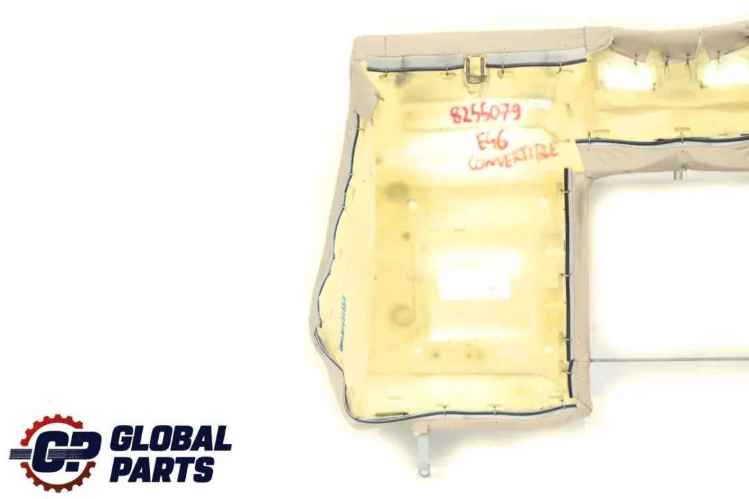 Reihe E46 Cabrio Rücksitz Lehne Bezug Leder Montana Beige für BMW 3 mit Teilenummer 8255079 BMW 3 Reihe E46 Cabrio Rücksitz Lehne Bezug Leder Montana Beige - SKU 8255079 - Teilenummer 8255079