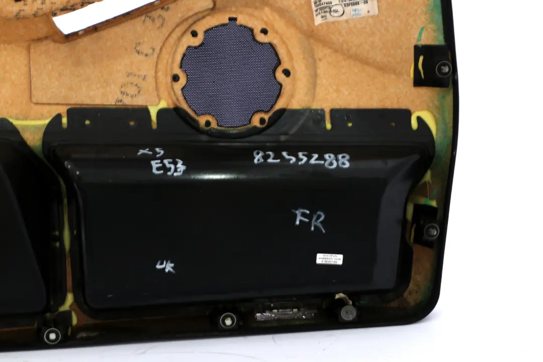 BMW X5 Series E53 Front Right O/S Door Card Leather Interior Trim Panel Black - SKU 8255288 - Part number 8255288