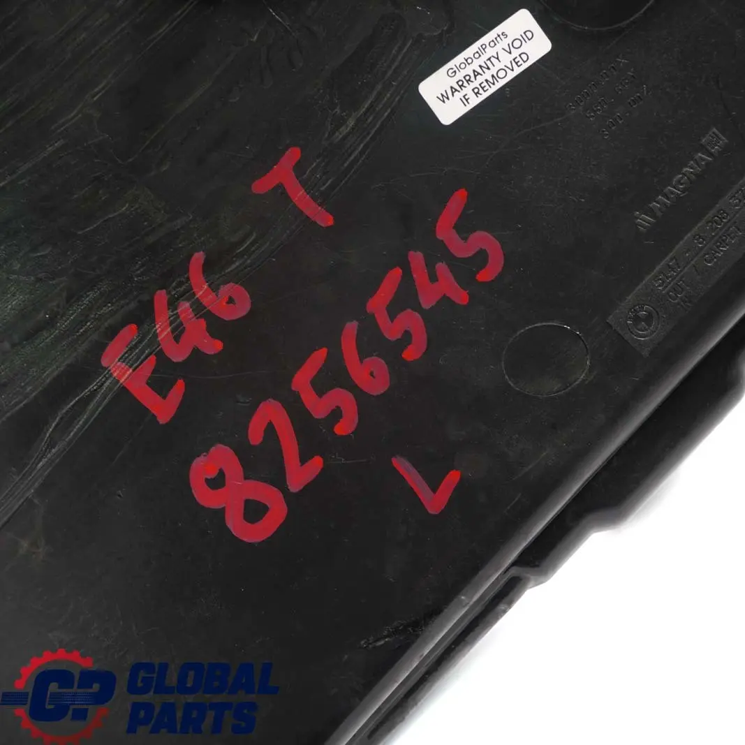 Maletero Lateral Izquierdo Panel Gris para BMW E46 Touring con número de pieza 8256545 BMW E46 Touring Maletero Lateral Izquierdo Panel Gris - SKU 8256545 - Número de pieza 8256545