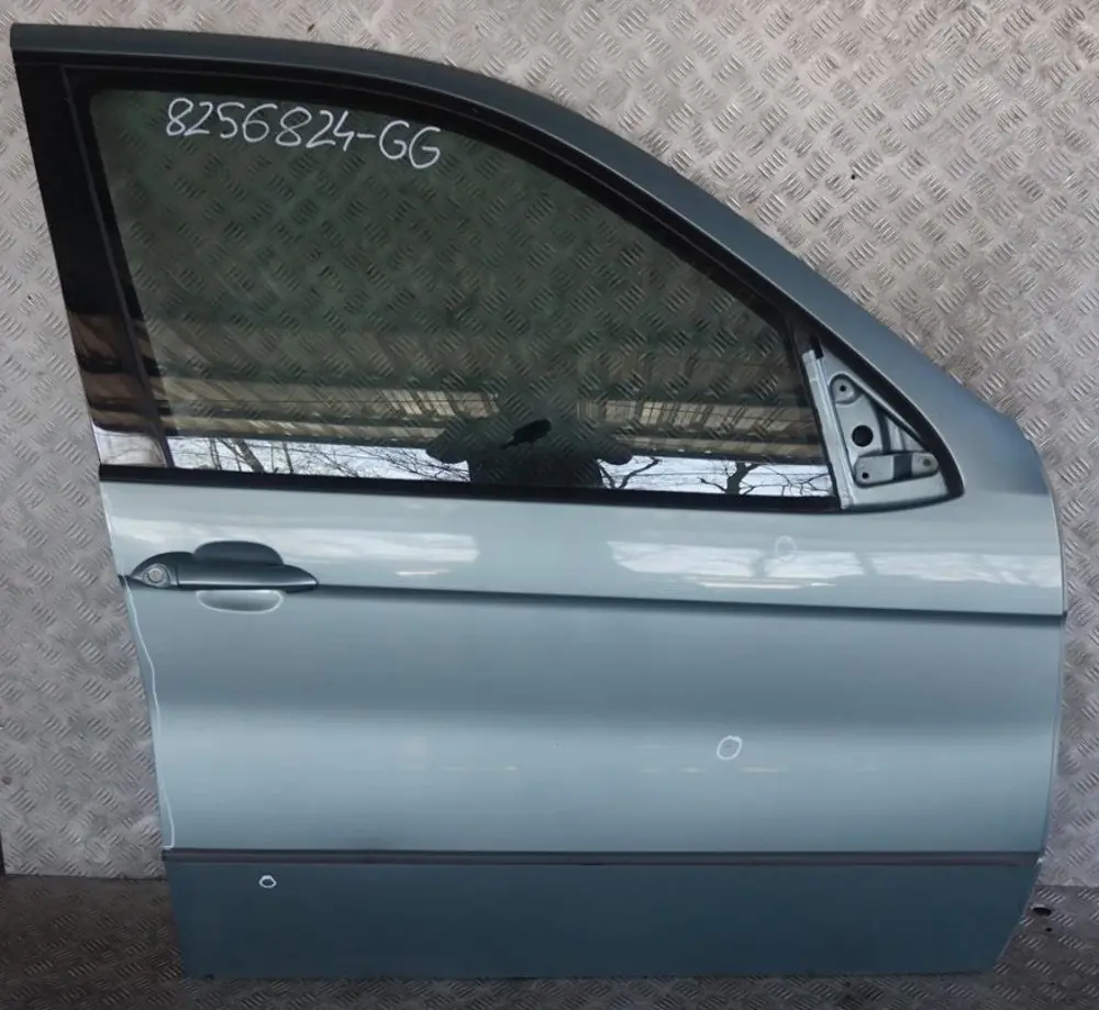 Door Front Right O/S Graugruen Grey Green Metallic - 442 to BMW X5 Series E53 with Part number 8256824 BMW X5 Series E53 Door Front Right O/S Graugruen Grey Green Metallic - 442 - SKU 8256824-GG - Part number 8256824