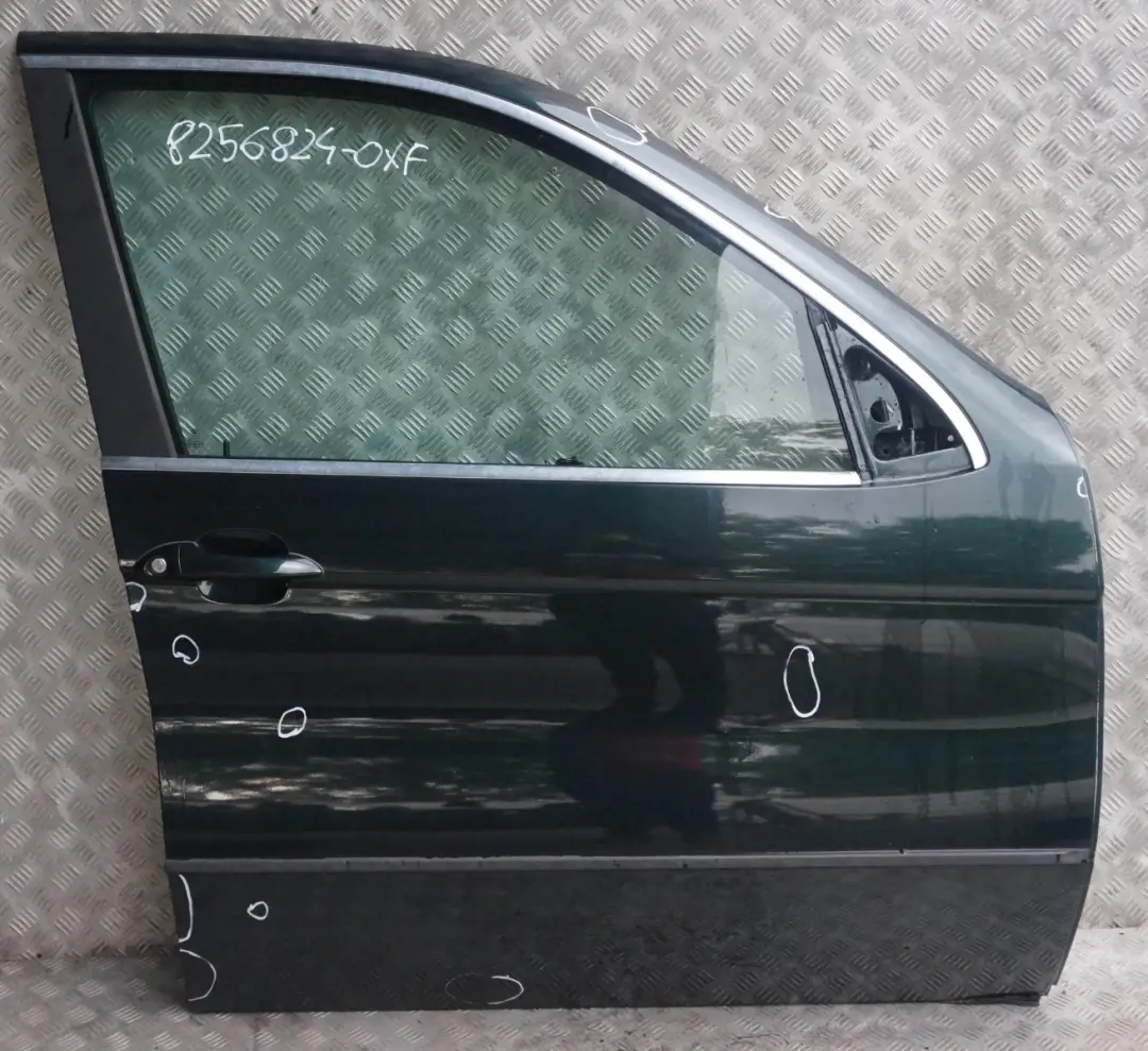 Door Front Right O/S Oxfordgruen Oxford Green Metallic - 430 to BMW X5 SERIES E53 with Part number 8256824 BMW X5 SERIES E53 Door Front Right O/S Oxfordgruen Oxford Green Metallic - 430 - SKU 8256824-OXF - Part number 8256824