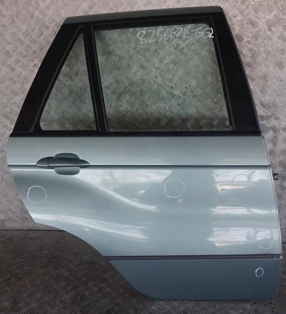 Door Rear Right O/S Graugruen Grey Green Metallic - 442 to BMW X5 Series E53 2 with Part number 8256828 BMW X5 Series E53 2 Door Rear Right O/S Graugruen Grey Green Metallic - 442 - SKU 8256828-GG2 - Part number 8256828