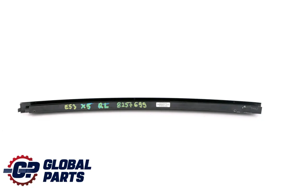 Lewa Listwa Szyby Drzwi Lewy Tył do BMW X5 E53 o numerze 8257699 BMW X5 E53 Lewa Listwa Szyby Drzwi Lewy Tył - SKU 8257699 - Numer Części 8257699