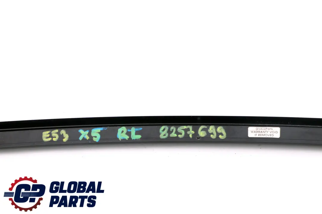 BMW X5 E53 Ventana Guia Web Izquierda Negro Tira Glanzschwarz Negro - SKU 8257699 - Número de pieza 8257699