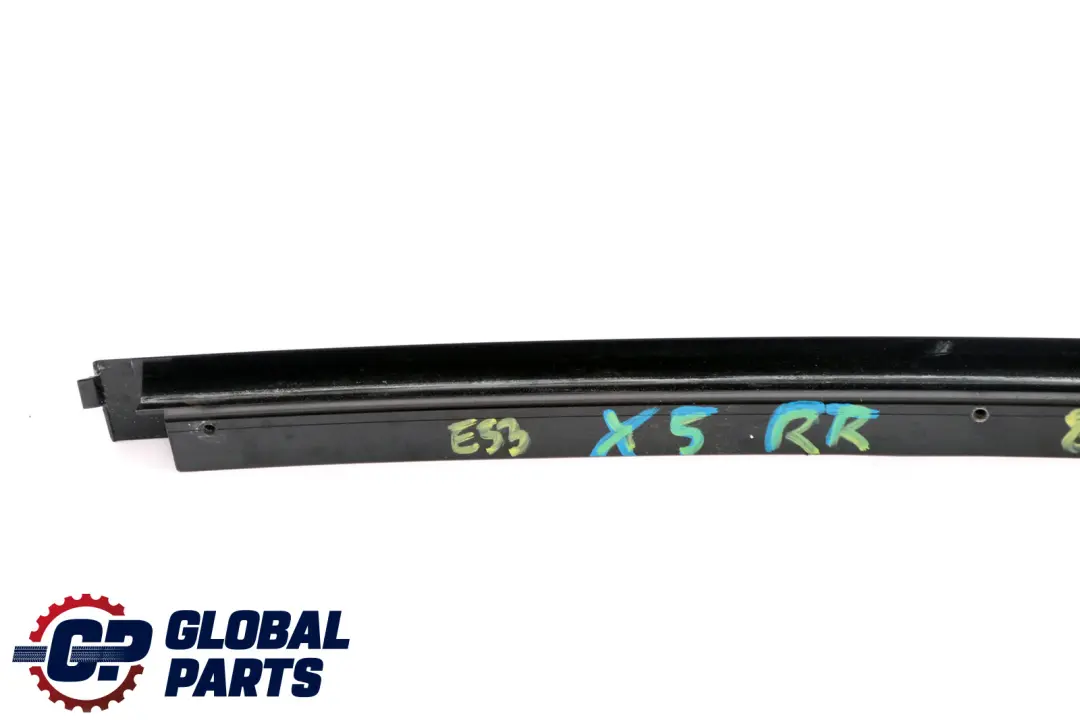 Ventana Guia Web Puerta Trasera Derecha Negro Glanzschwarz Gloss para BMW X5 E53 con número de pieza 8257700 BMW X5 E53 Ventana Guia Web Puerta Trasera Derecha Negro Glanzschwarz Gloss - SKU 8257700 - Número de pieza 8257700