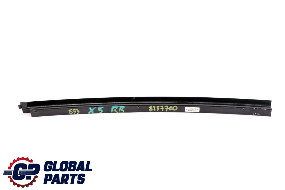BMW X5 Series E53 Window Guide Web Door Rear Right O/S Black Glanzschwarz Gloss - SKU 8257700 - Part number 8257700